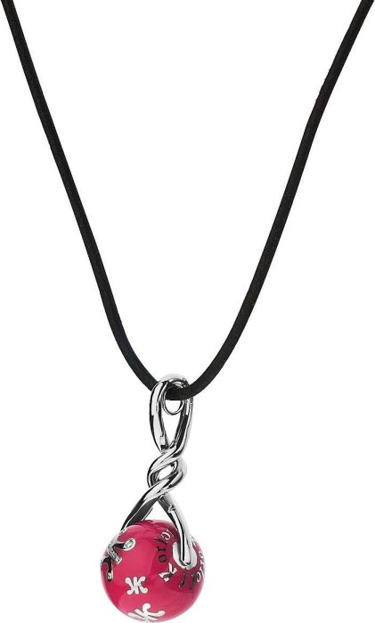 Кулон из белого золота с бриллиантом и эмалью (Арт.kk4000cl1wg)