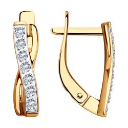 Серьги из золота с фианитами (Арт.029811)