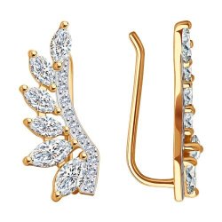 Серьги из золота с фианитами (Арт.029948)
