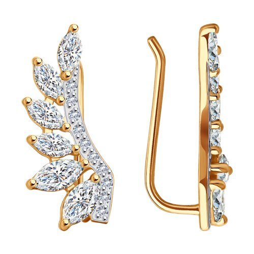 Серьги из золота с фианитами (Арт.029948)