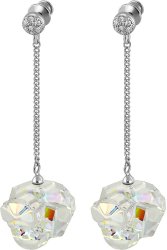 Серьги из серебра с кристаллом swarovski (Арт.swks-b-2-14-1ab-s)