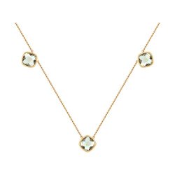 Колье золотое пробы 585 с празиолитом (Арт.770500) Колье золотое пробы 585 с празиолитом (Арт.770500)