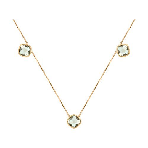 Колье золотое пробы 585 с празиолитом (Арт.770500) Колье золотое пробы 585 с празиолитом (Арт.770500)