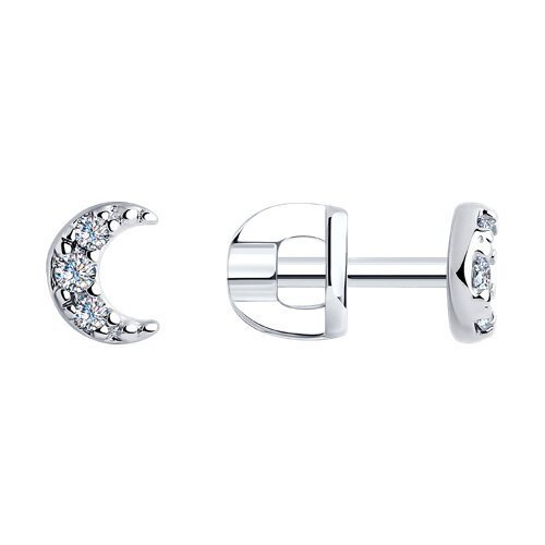 Серьги из серебра с фианитами (Арт.94025912)