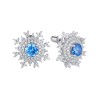 Серьги серебряные с фианитами «Ледяная Королева» Fresh Jewelry (арт.CZ-E02926-X-W-AQ-X-W)