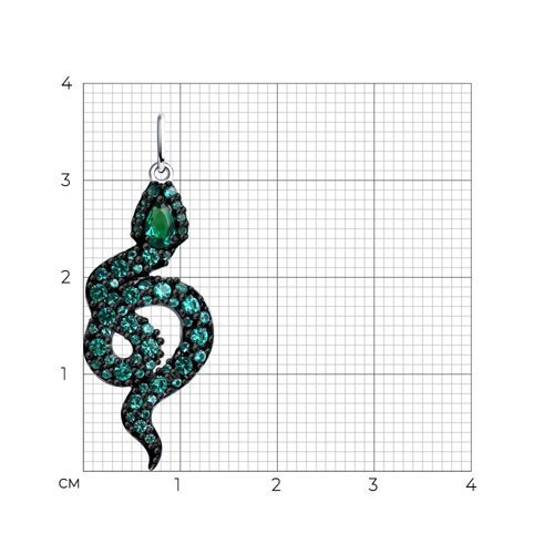 Подвеска из серебра с фианитами (Арт.94032761)