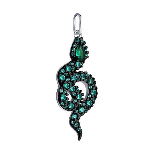 Подвеска из серебра с фианитами (Арт.94032761)