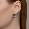 Серьги золотые пробы 585 с агатом (Арт.72-00360)