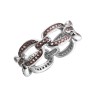 Кольцо с фианитами «Brown Chain» серебро 925 Fresh Jewelry (арт.CZ-R02920-X-WB-X-X-BR)