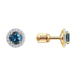 Серьги пусеты золотые пробы 585 (Арт.727996)