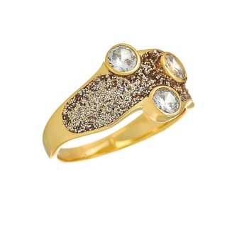 Кольцо с фианитом «Universe Glow» серебро 925 Fresh Jewelry (арт.Gl-R00143-X-L-W-X-W)