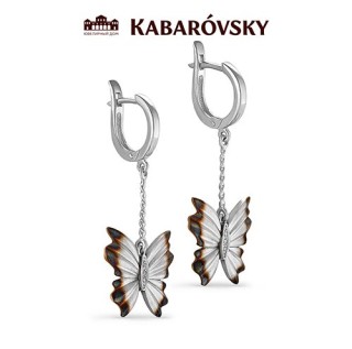 Серьги с бриллиантами из золота «Полет бабочки» Kabarovsky (арт.12-1744-1000)