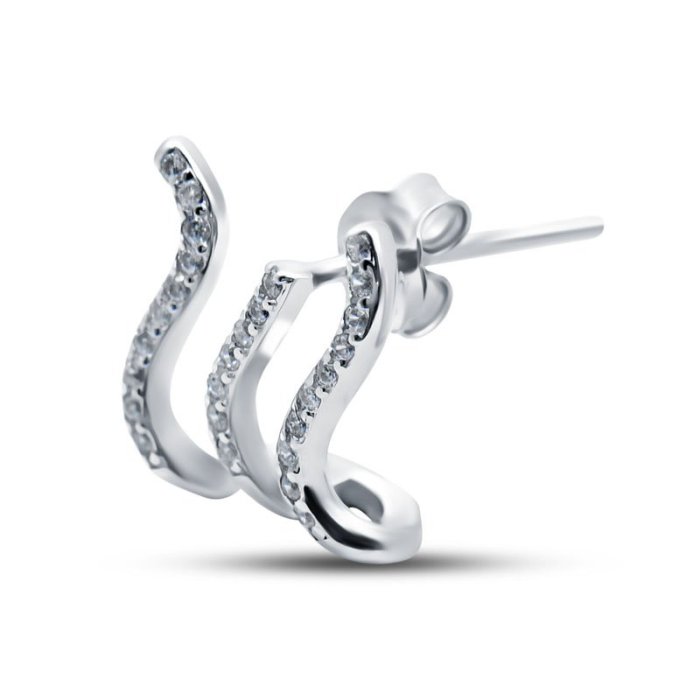 Серьги серебро с куб. цирконием «Серебряные крылья» MyJewels (арт.02dg21092581-1a-145_kubcirkonii)