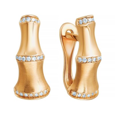 Серьги из золота с бриллиантом (Арт.4795a_ygdw_sr_yg)