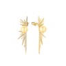 Серьги серебряные с жемчугом и фианитами «Golden Sunrise» Fresh Jewelry (арт.PI-E02022-X-L-ST705-X-W)