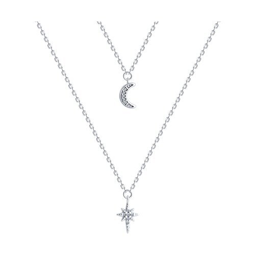 Колье из серебра с фианитами (Арт.94070667)