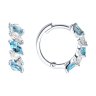 Серьги конго золотые пробы 585 с топазом (Арт.728706-3)