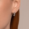 Серьги конго золотые пробы 585 с топазом (Арт.728706-3)