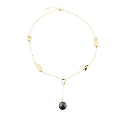 Ожерелье из серебра с куб. цирконием (Арт.rb-n00314-x-bl-x-x-w)