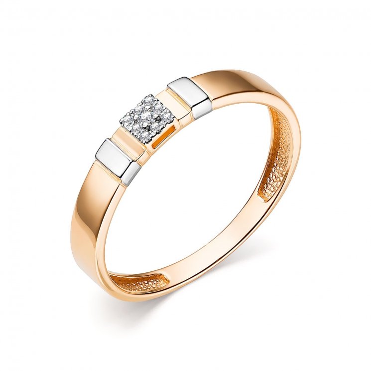 Кольцо из золота с бриллиантом Алькор КЮЗ (Золото) 13851-100