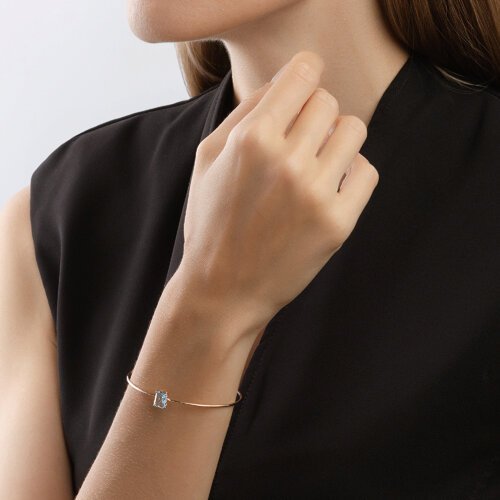 Браслет золотой пробы 585 с топазом (Арт.750473)