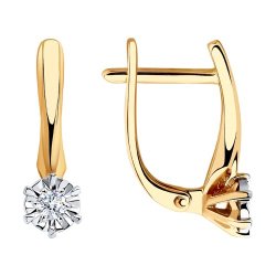 Серьги из золота с бриллиантами (Арт.1021332)