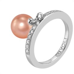 Кольцо из серебра с жемчугом и кристаллом swarovski (Арт.zar-14-8-14-s)