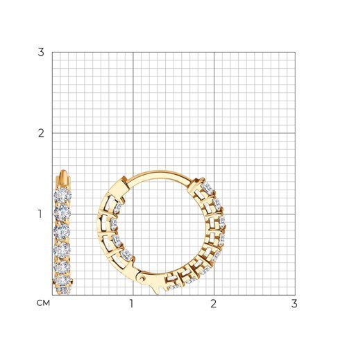 Серьги из золота с бриллиантами (Арт.1021676)