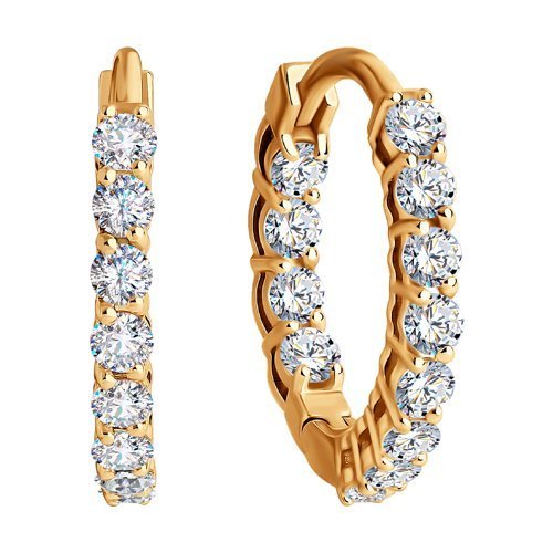 Серьги из золота с бриллиантами (Арт.1021676)