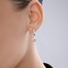 Серьги из серебра с подвеской-ракушкой «Морской бриз» Соколов (арт.94-121-00004-1)