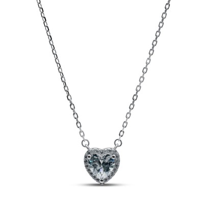 Ожерелье серебряное с куб. цирконием «Крылья сердца» Myjewels (арт.2512)