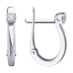 Серьги из белого золота с бриллиантами (Арт.1022070-3)