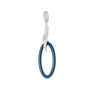 Кулон с керамикой и куб. цирконием «Fresh Ceramic Oval» Fresh Jewelry (арт.TC-P01118-Вl-W-X-X-W)