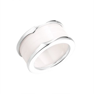 Кольцо с керамикой «Trendy Line» серебро 925 Fresh Jewelry (арт.TC-R01268-W-W-X-X-X)