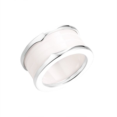 Кольцо с керамикой «Trendy Line» серебро 925 Fresh Jewelry (арт.TC-R01268-W-W-X-X-X)