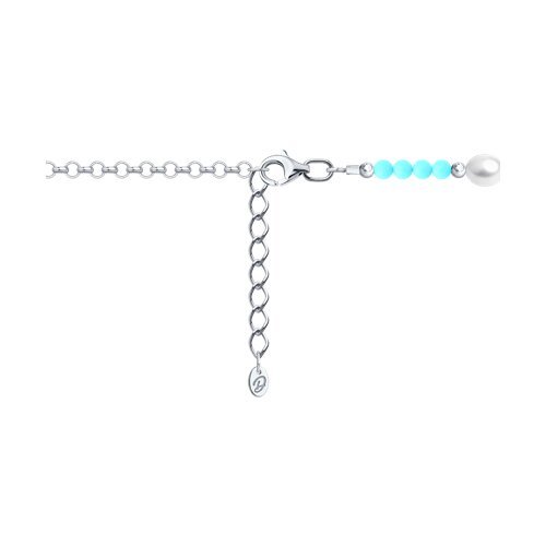 Браслет из серебра с полудрагоценными вставками (Арт.94-350-00028-1)