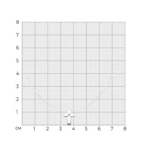Колье из серебра с бриллиантом (Арт.87070017)