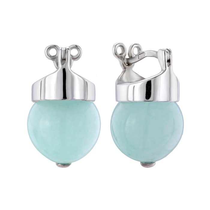 Серебряные серьги BEAVERS с Халцедоном 2206hc_mint