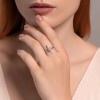 Кольцо из серебра с родиевым покрытием «Линия Сердца» Соколов (арт.94014162)