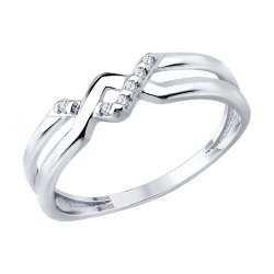 Кольцо из серебра с фианитами (Арт.94014838)