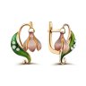 Серьги из золота с бриллиантом Русские Самоцветы (Арт.53832)