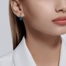 Серьги из серебра с топазами и фианитами (Арт.92022868)