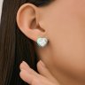 Серьги из серебра с фианитами и эмалью (Арт.94027136)