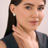 Серьги из серебра с фианитами и эмалью (Арт.94027136)
