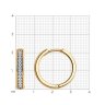 Серьги из золочёного серебра с фианитами (Арт.93-120-01549-2)