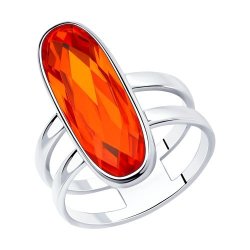 Кольцо из серебра с кристаллом (Арт.94-110-00810-1)