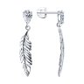 Серьги из серебра с фианитами (Арт.94026436)