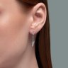 Серьги из серебра с фианитами (Арт.94026436)