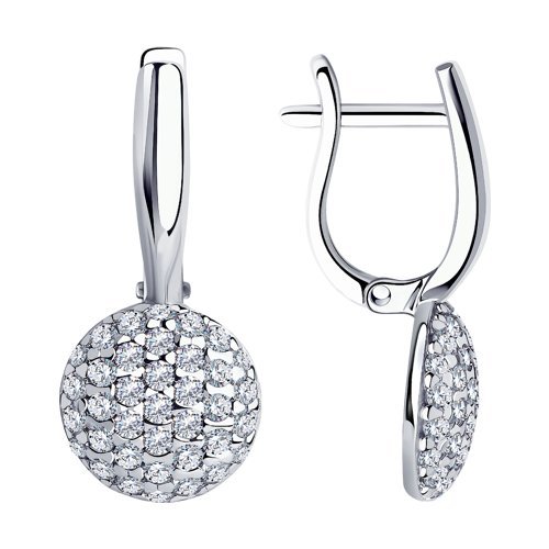 Серьги из серебра с фианитами (Арт.94-120-01214-1)