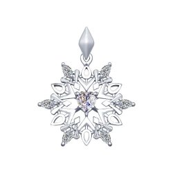 Подвеска из серебра с фианитами (Арт.94031934)